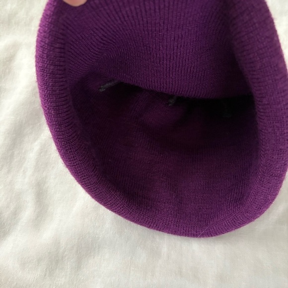 REI co-op Wool Beanie hat purple wool blend - Picture 5 of 7
